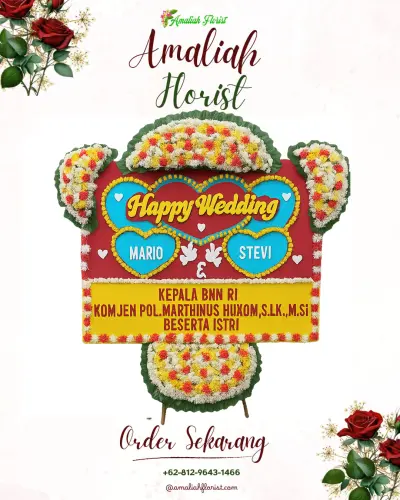 Karangan Papan Bunga Pernikahan di Gembongdadi
